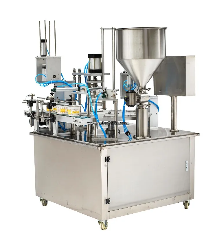 Автоматическое кубок наполнения и запайки пластиковой крышкой с закачки газа