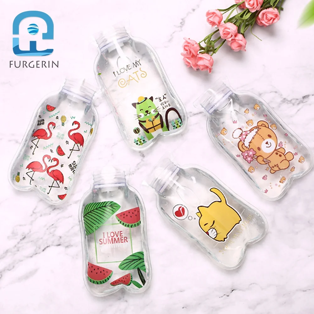
FURGERIN Transparent Hot Water Bag PVC Hand Warmers Portable Heat Pack Hand Heater Cute Warm Bag Warm Hands Warmer For Women 