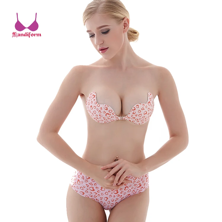 Strapless reusable stick on push up bra self adhesive fly bras invisible wedding silicone stealth freebra
