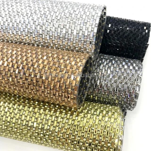 wa030 Popular adhesive strass sheet 24*40cm hot fix rhinestone trim rhinestone sheet for decoration