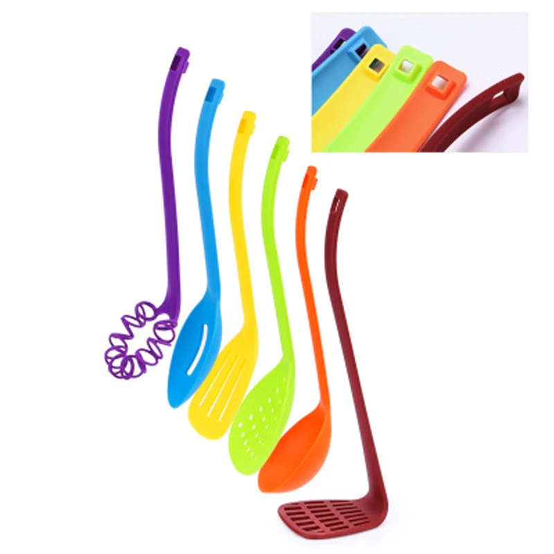 selling colorful durable 6 pieces nylon kitchen utensil set kitchenware product