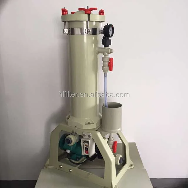 
Plastic cartridge filter housing for PCB/sewerage system/metal surface treatment/chrome plating 