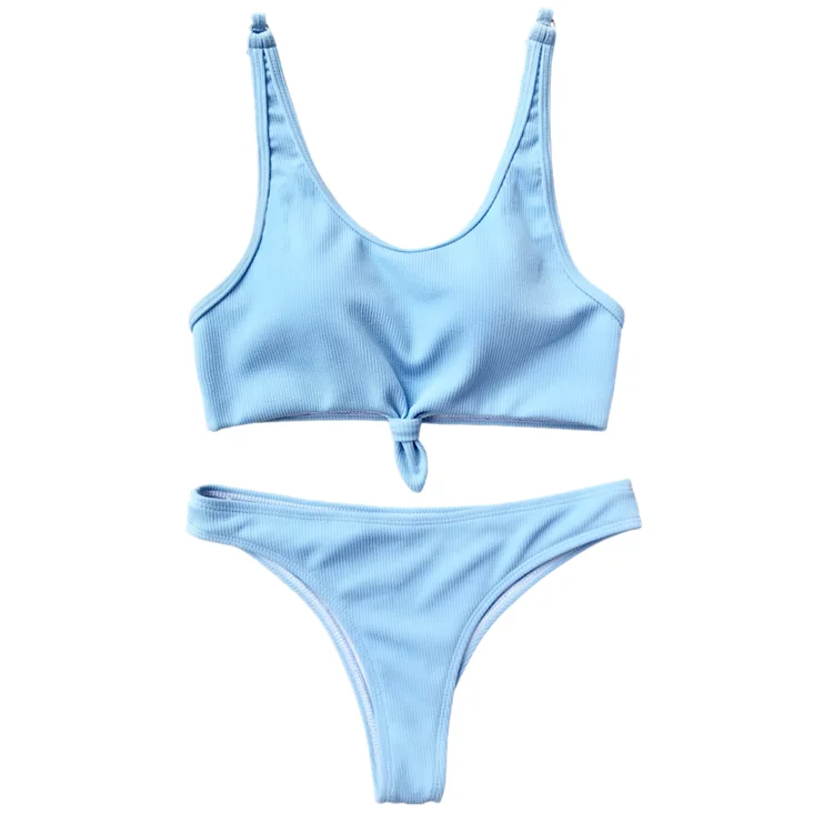 Cikini  2021 design beachwear fasten front knot  tie knot bikini