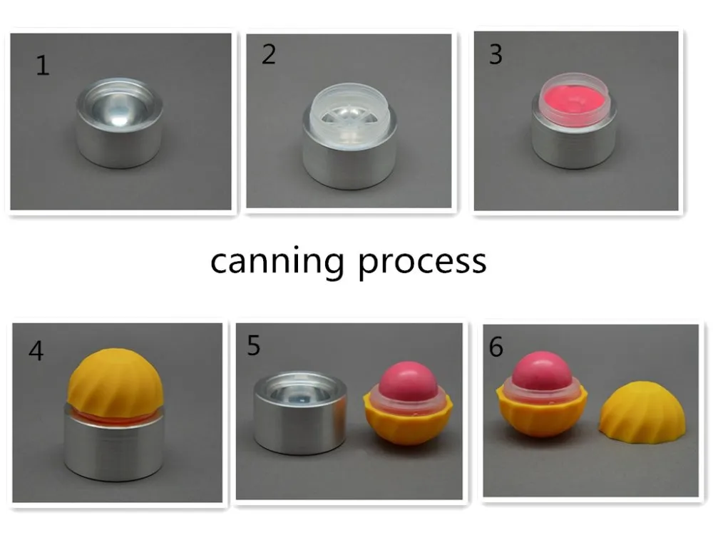 Makeup free samples 7g lip balm ball container / mini lip gloss container