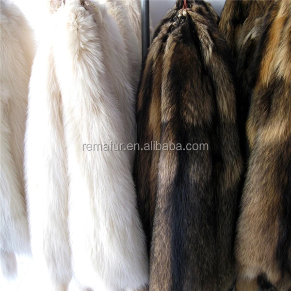 Wholesale High Quality Plush Raccoon Skin,Chinese Raccoon Fur Skin