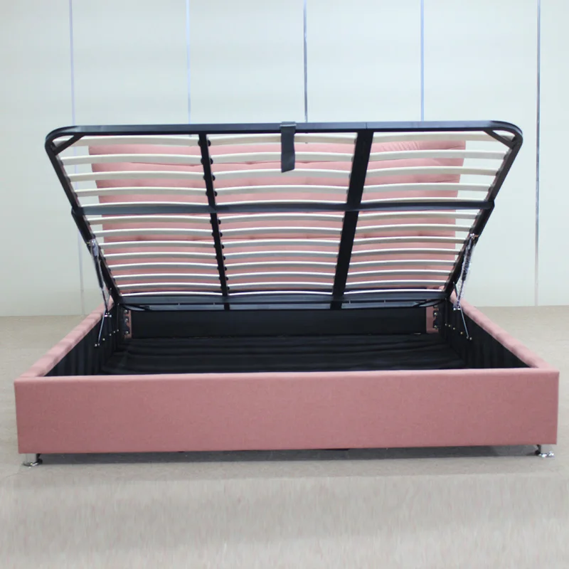 
fabric upholstered hydraulic lift up storage beds 