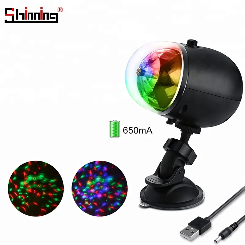 Outdoor portable mini dj lights 3w LED colorful rotating magic ball stage lighting