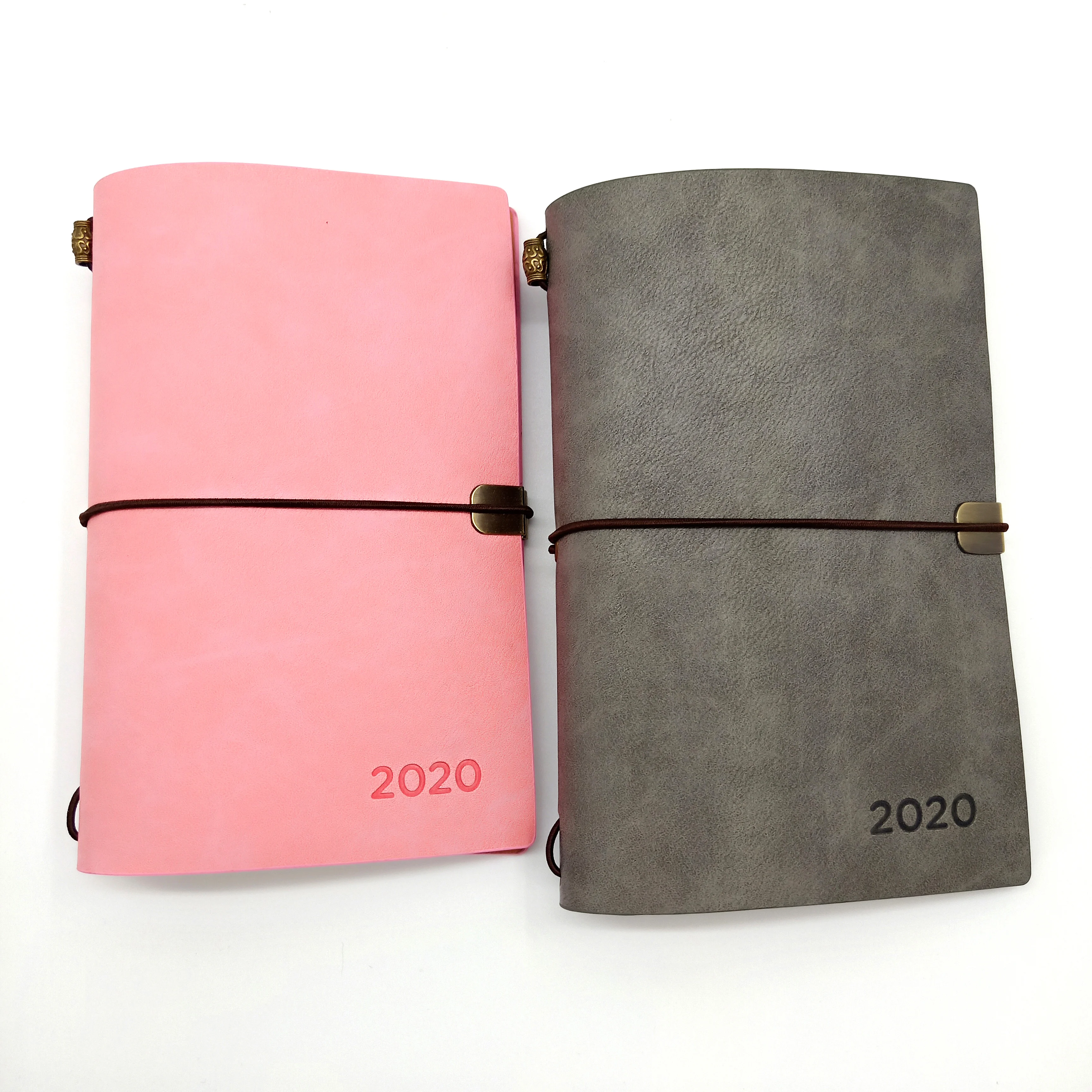 
custom printed b5 softcover carved pu leather organizer notebook with 2020 calendar pages 