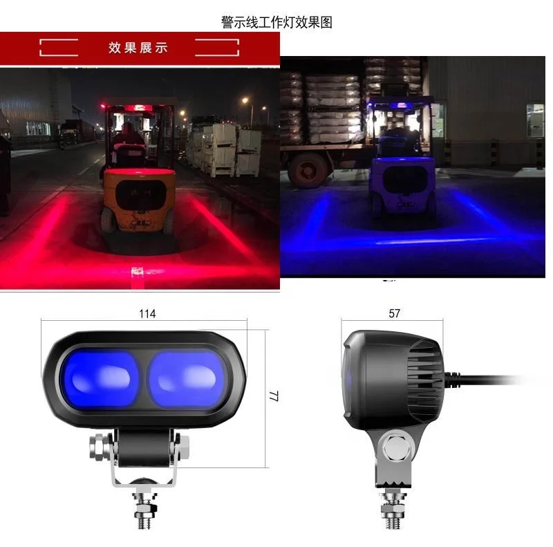 Запчасти для вилочного позрузчика подсветкой заднего синего света границы габаритная лампа прямого силуэта; Цвета красный свет 10v-80v 7w