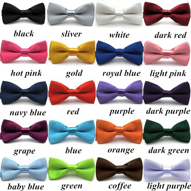 Wholesale High-quality Solid Color Bowtie Fashionable Colorful Butterfly Bow Tie
