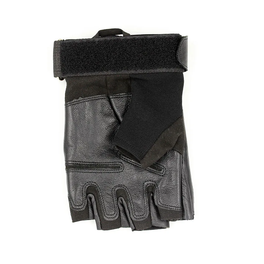 
Black Genuine Leather Goat Skin Tactical Military Shooting Airsoft Cycling Outdoor Army Gloves 