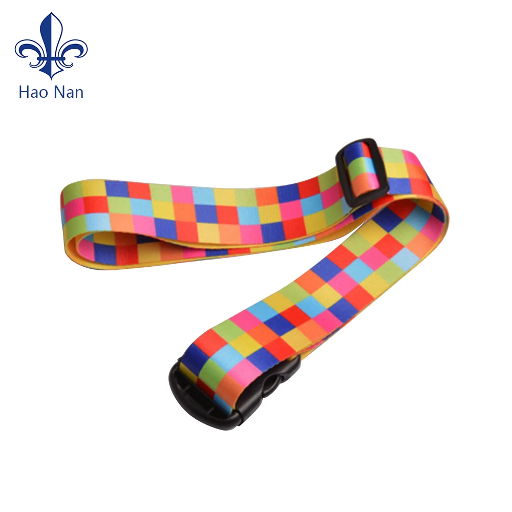 Wholesale Various Styles Luggage Belt Strap With Plastic Clip Hook custom design logo luggage strap
