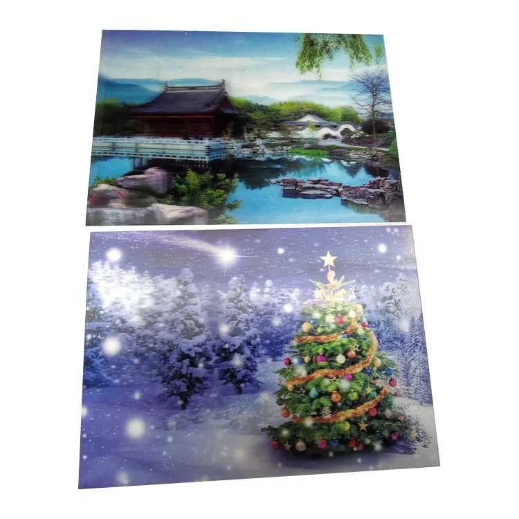 2019 3D lenticular printing holiday decoration and gift film foil lens sheet 75 lpi