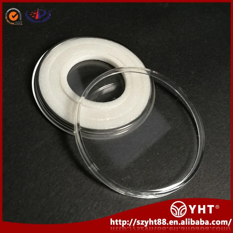 Shenzhen factory direct sales round packaging commemorative coin capsules with white rings