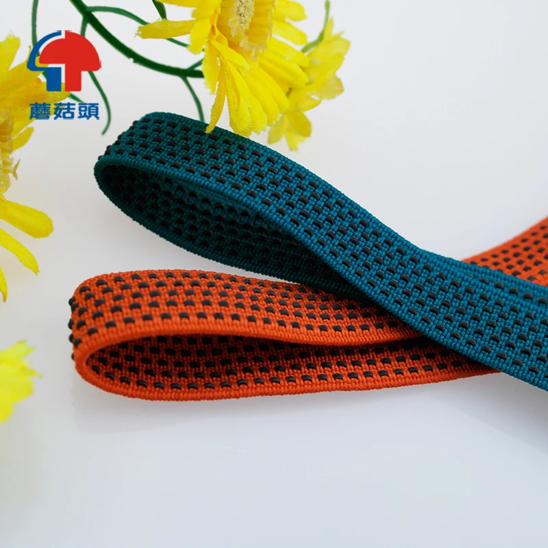 factory wholesale custom Non-slip flat elastic band webbing colorful elastic tape for Bundle