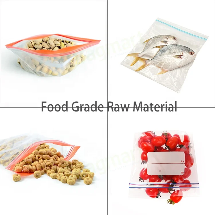 
Cute Biodegradable Plastic Zipper Bag Ldpe Sandwich Food Freezer Packaging Zip Lock Plastic Bag 