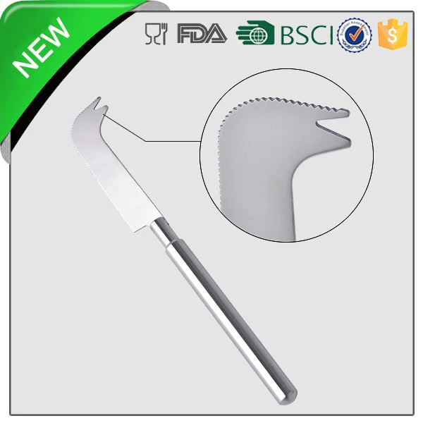 Factory Direct custom wholesale cheap mini kitchen accessories metal stainless steel serrated cheese knife