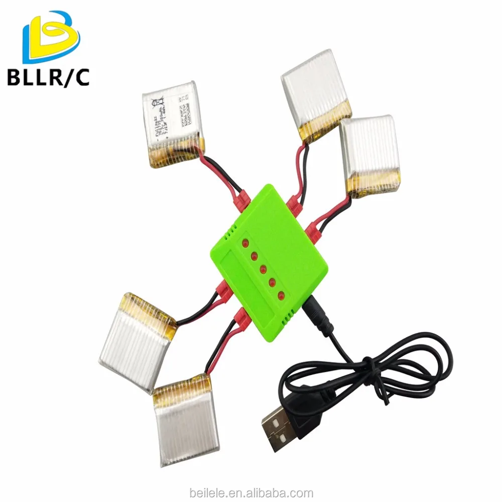 5PCS 3 7 V 380mah перезаряжаемые литий-полимерный аккумулятор и зеленый цвет 5 в 1 сбалансированное зарядное устройство для syma x21 x21w x26 D15 X10rc дрона