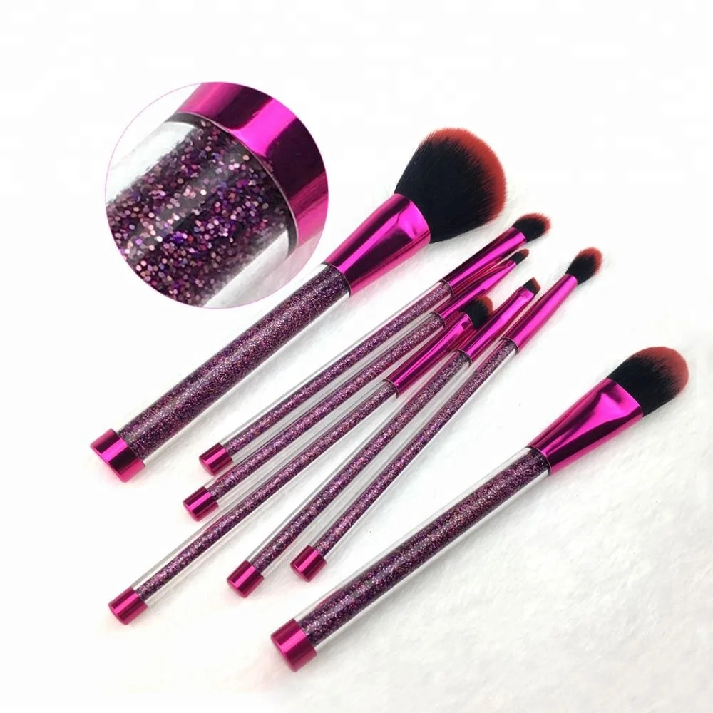 eco friendly glitter empty blingy black purple purple glitter girls crown vegan natural purple magnet make up brushes