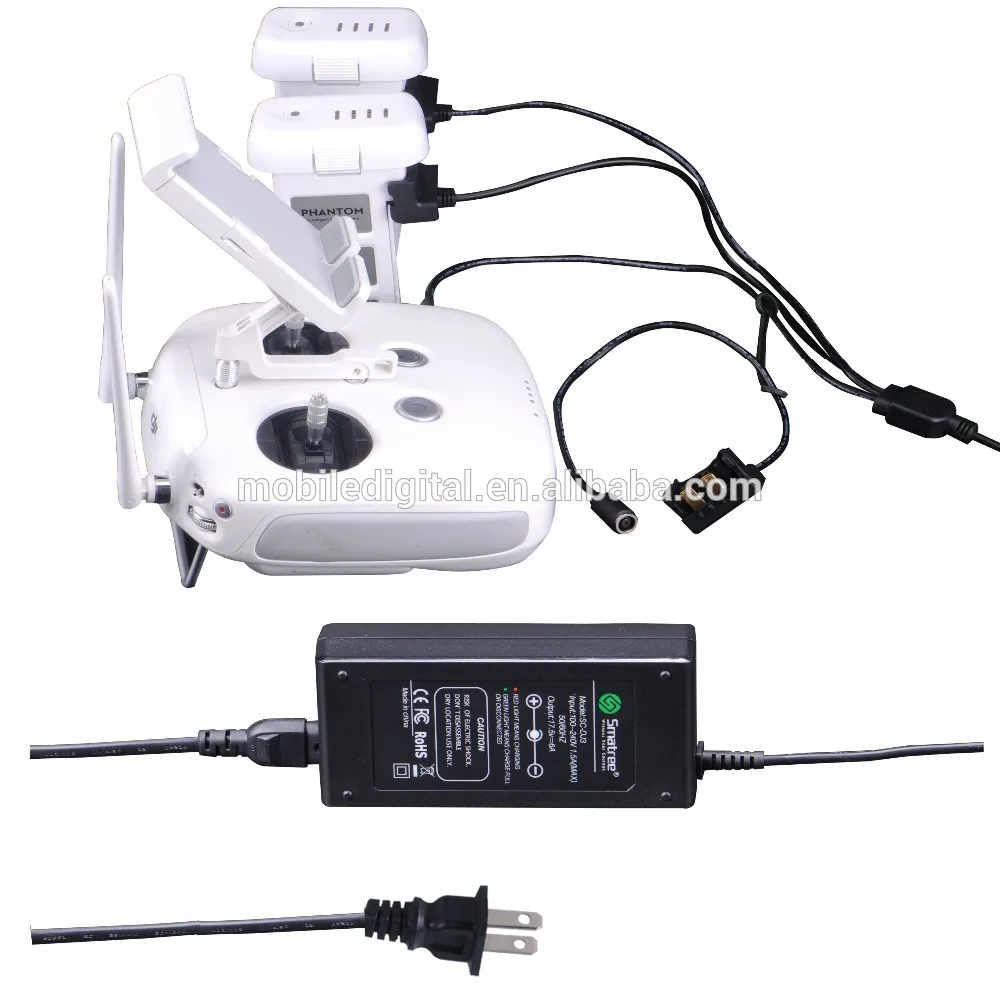 Smatree 3 in 1 3-channel Rapid Battery Charger for DJI Phantom 3 Professional Pro Battery and Remote Controller Transmitter