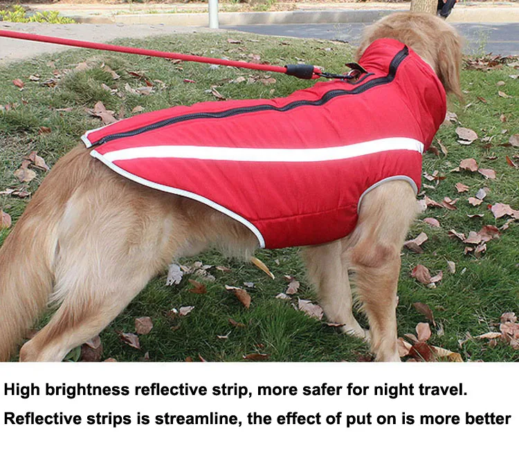 Pet Apparel Dog Clothes Wholesale Quality Classic Warm Thicken Dog Winter Jacket Reflective Large Dogs Coat Vest