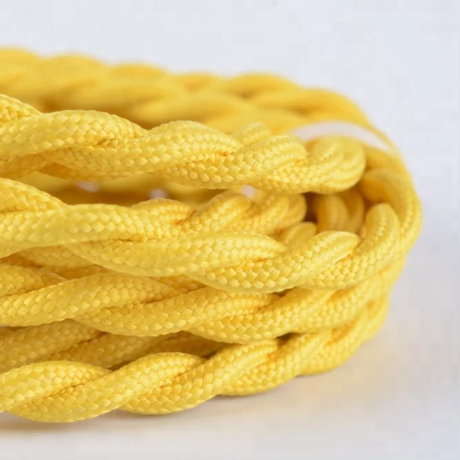 Текстильный плетёный электрический провод кабель 2x0,75 витой Ретро утепленная 2 ядра многожильный кабель лампы, накладные Макс 250v 0.75mm2 одобрено немецкой электротехнической асоциацией EP