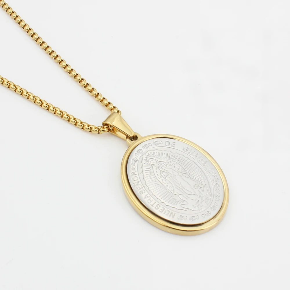 Stainless Steel Gold Filled Jesus Piece Style Bling Iced Out Jesus Christ Charm Religion Pendant Necklaces For Men