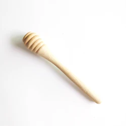 Custom Logo Honey Dipper Jam Jar Dispensing Wooden Honey Dipper