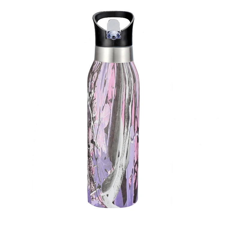 alkaline water bottle stainless steel smart vacuum bottle draw and label A vacuum flask water bottle