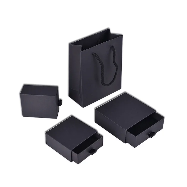 Drawer jewelry paper packing up and down cover jewelry box Ring watch gift box custom logo with good price