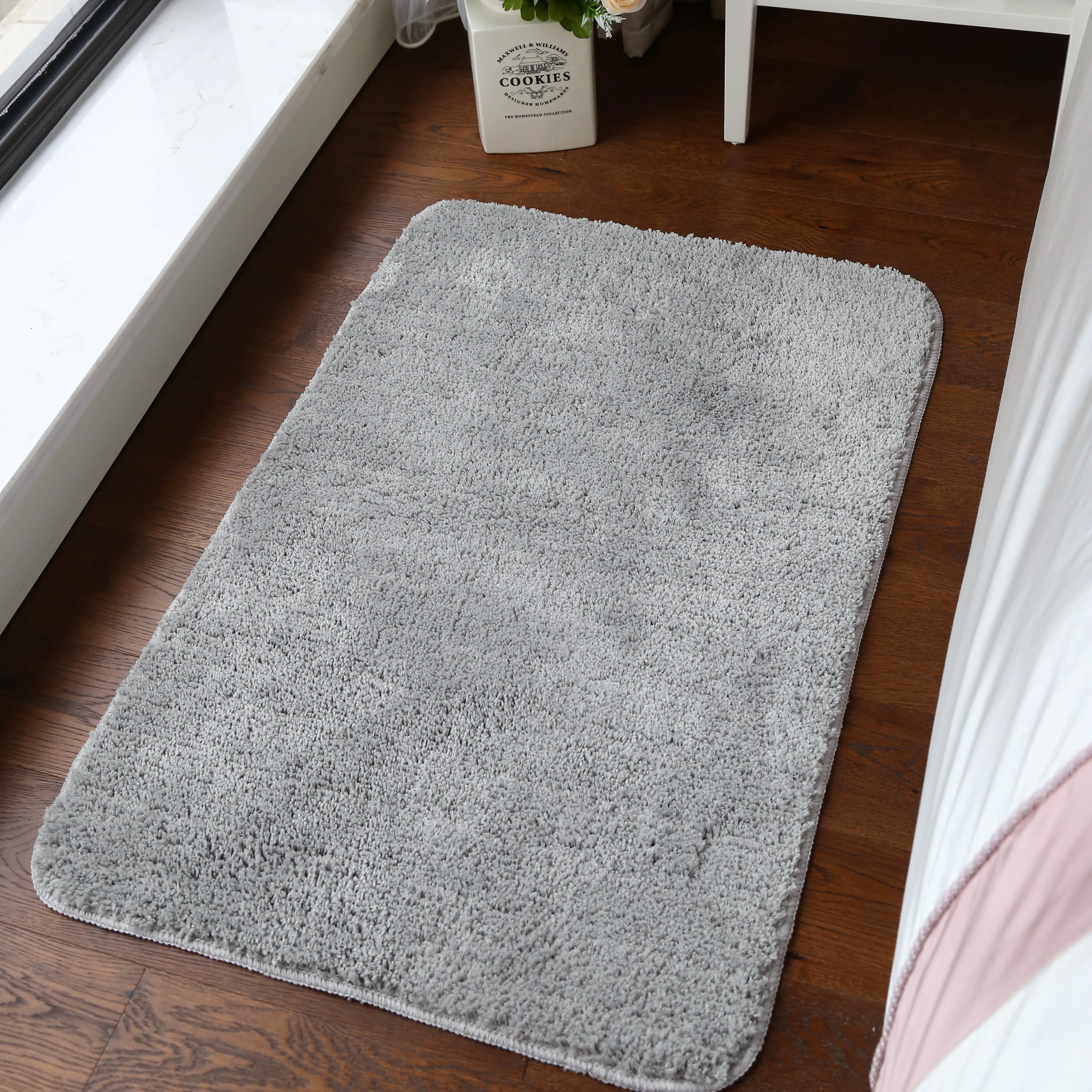 
Thick cozy elbow yarn TPR bottom anti slip press resistant room door carpet kitchen rug floor mat 