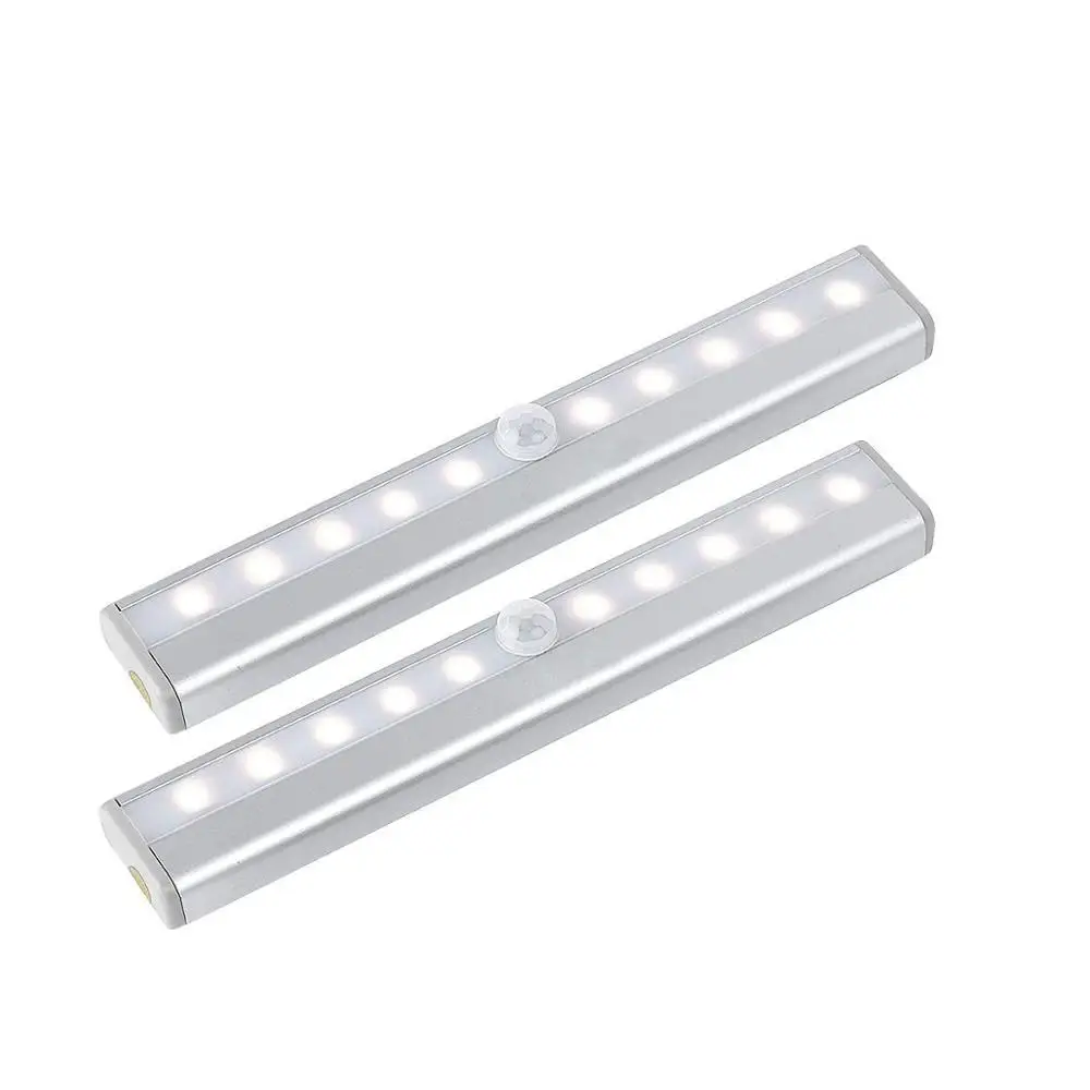 Светодиодные лампы YARRAE, 10 светодиодов, питание от батарейки, ночное освещение, портативный магнитный светильник для шкафа безопасности