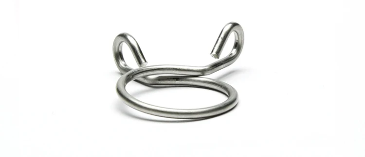 Factory custom galvanize metal fuel hose stainless steel single wire torsion spring hose clip hose clamp for car