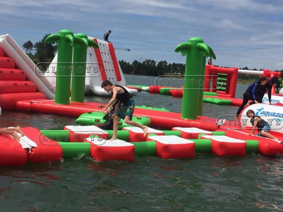 floating inflatable water park/ water sports game amusement on park/ water play equipment for adults children