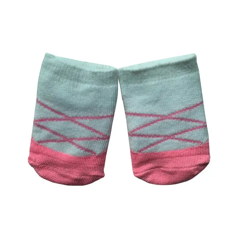 Baby Girls Crew Organic Bamboo Slipper Socks with Stripes