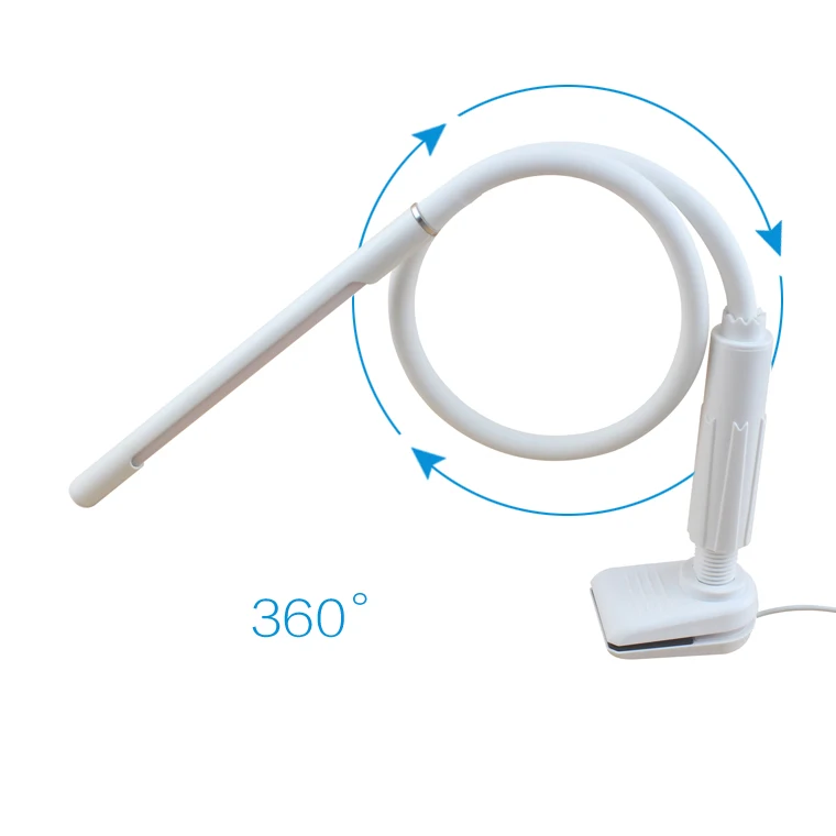 Modern 4.5w Clip On Desk Bed Led Reading Light Flexible Long Arm Gooseneck Clamp Table Led Desk Lamp