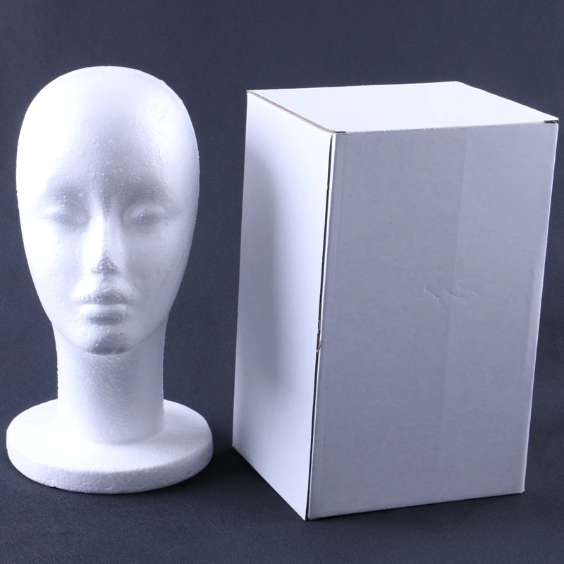 XUCHANG HARMONY White Hair Wigs Hats and Jewellery Display Styrofoam Mannequin Foam Head 1 to 2 Working Days