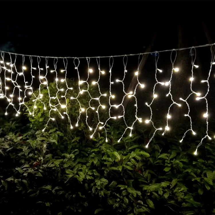
Wholesale christmas decorative icicle lamp color changing curtain led string light 