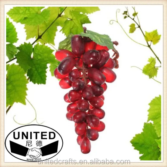 Artificial Grapes Plastic Rubber Fake Fruit Home Decor Wine Vegetable Bunch