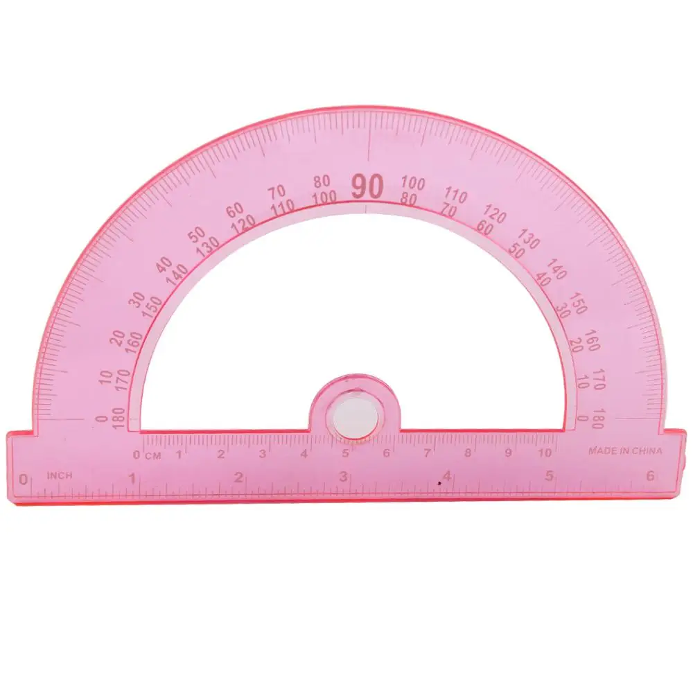 6 inch transparent plastic protractor