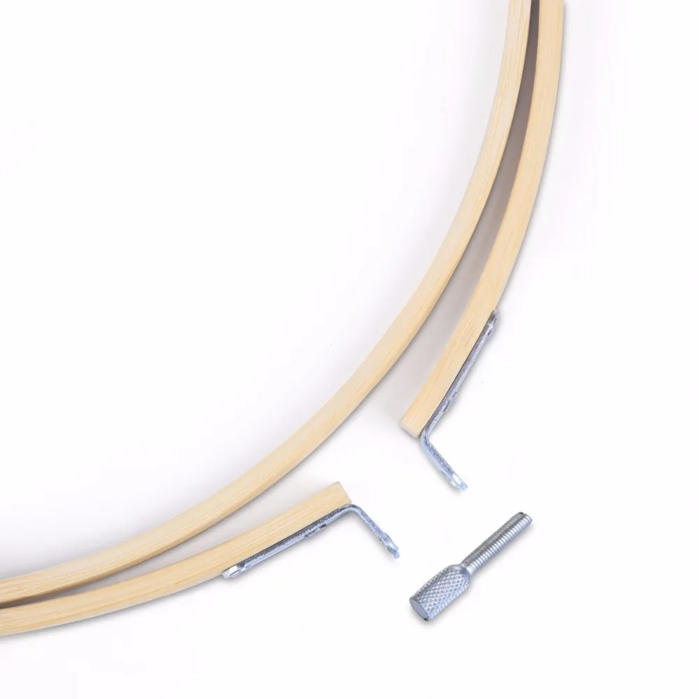 6 inch Round Wooden Embroidery Hoops Bulk Wholesale Adjustable Bamboo Circle Cross Stitch Hoop Ring