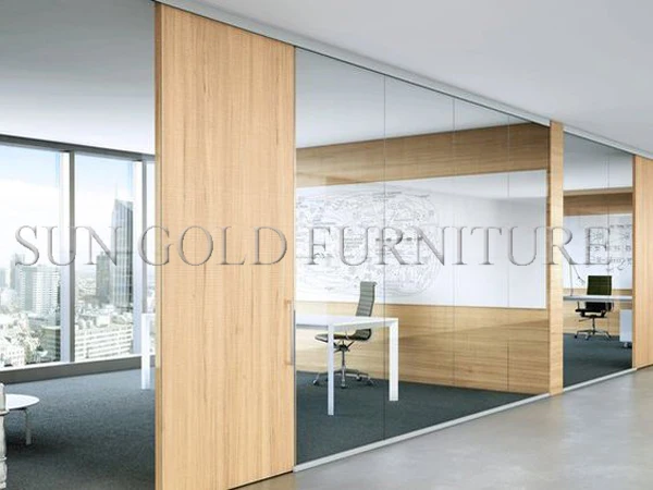 High quality hot sale modern office partition high quality commercial computer furniture clear glass wall cubicle partition