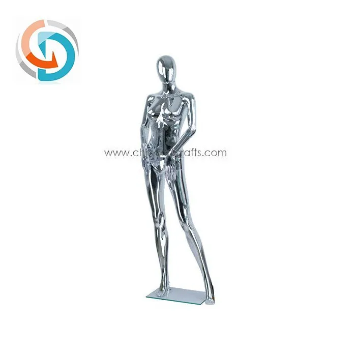Hot sale fashion Wedding display chrome mannequins, plastic mannequin, chrome mannequin head
