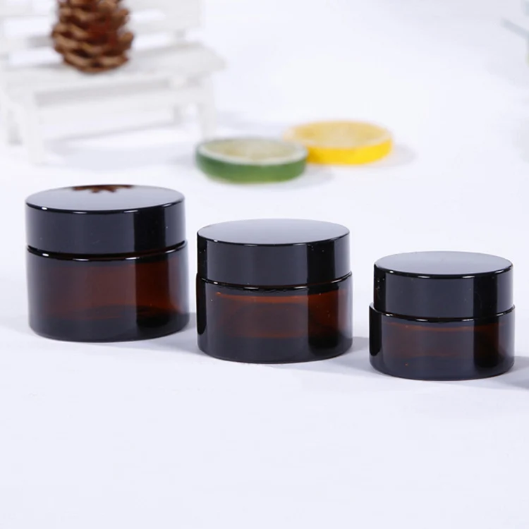 
5ml 10ml 15ml 20ml 30ml 50ml 100ml empty amber glass jar 