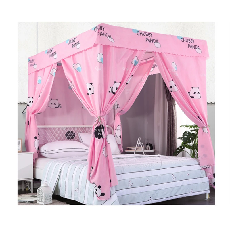 Factory Price Arabic Beautiful Sun Block Flame Retardant Bed Curtain