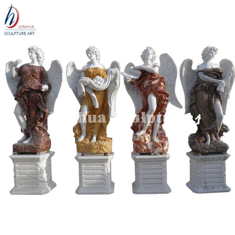 Custom Italian Colored Marble Statues Set 4 Season Sculptures