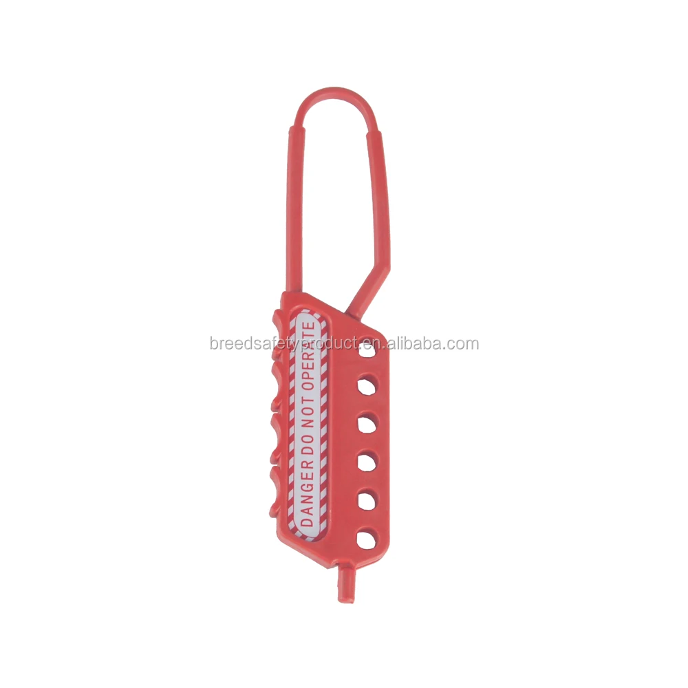 BREED Plastic Hasp Nylon Lockout Hasp 6 Padlock Capacity