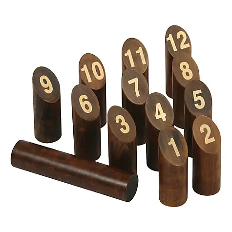 Hot Sale Wooden Throwing Game Outdoor Lawn Garden Backyard Numbered Blocks Tossing Games Wooden Skittles for Kids and Adults