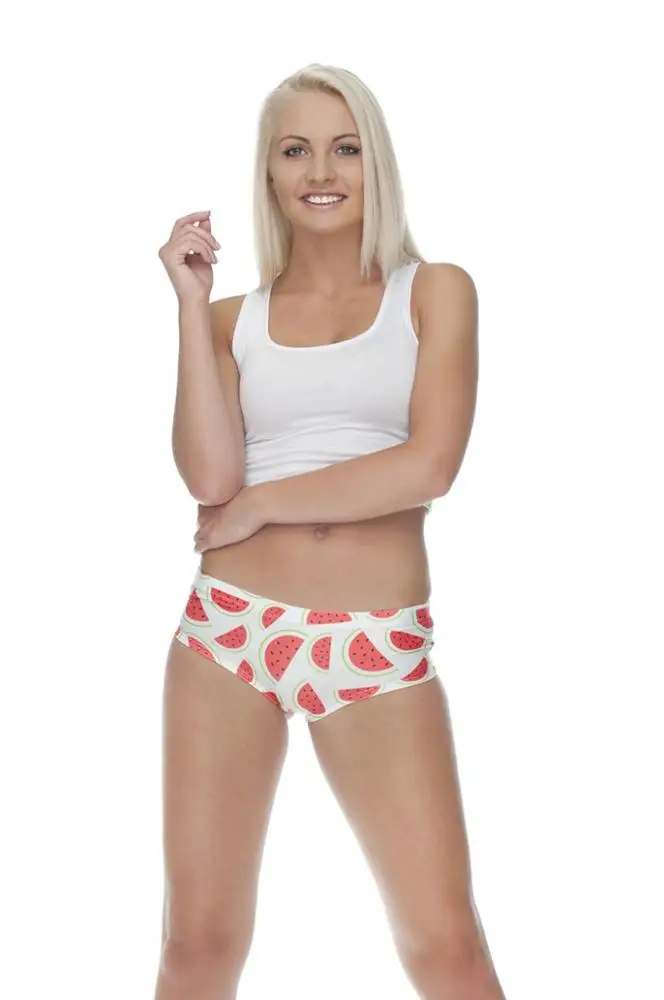 
Watermelon Cotton Crotchless Panty Sexy Panty Models Indian Panty Women Underwear Fashion Short 