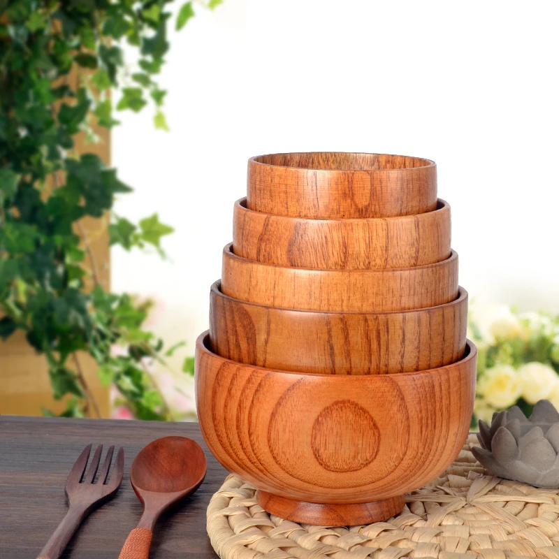 Dubai supply for restaurant wholesale buffet server antique acacia wood tripod salad bowl